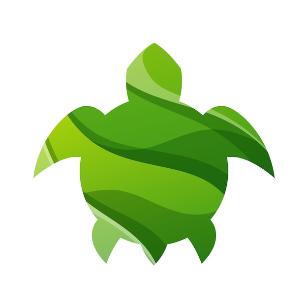 Дизайн логотипа векторной градиентной черепахи