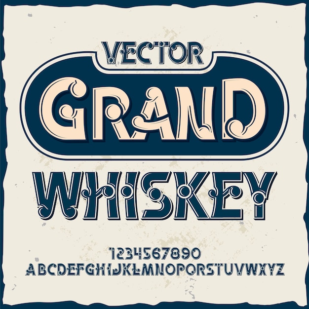 Vector grand whiskey
