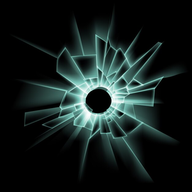 Free Vector Broken Glass Fragments Shards Realistic Set