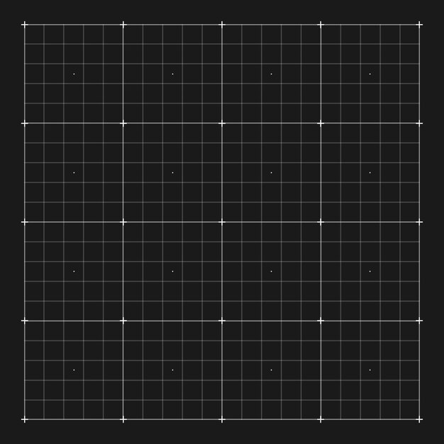 ユーザーHUDインターフェースのベクターグリッドマーキング