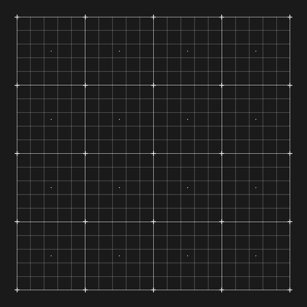 ユーザーHUDインターフェースのベクターグリッドマーキング