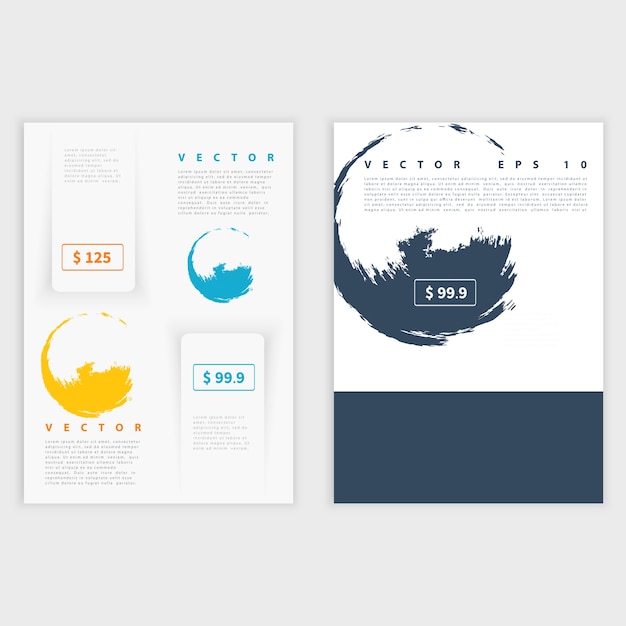 Free vector vector grunge template flyer design.