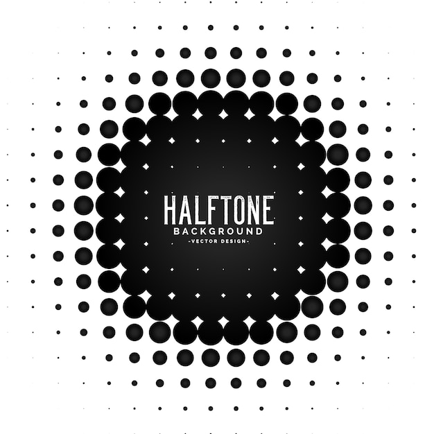 Vector halftone circle frame background