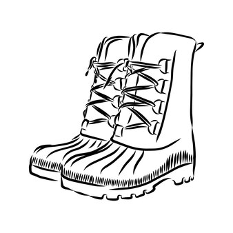 Vector​手描き​イラスト​靴​スケッチアイコン​を​背景​に​分離