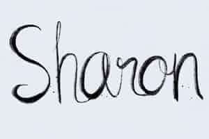 Free vector vector hand drawn sharon font typography