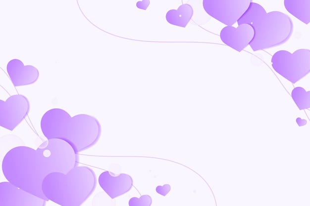 Free vector vector heart border purple background