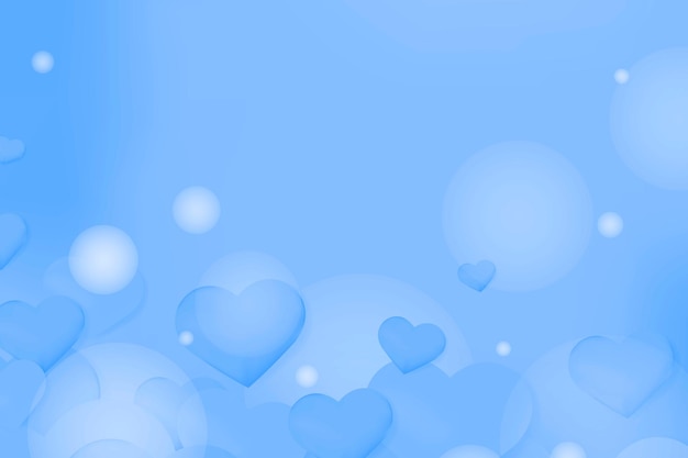 Free vector vector heart bubble bokeh pattern background