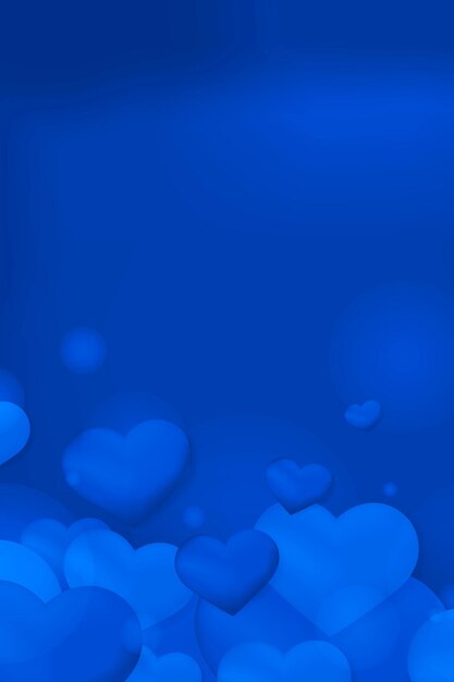 Vector heart bubble pattern background