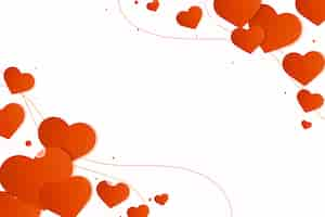 Free vector vector heart side border orange background