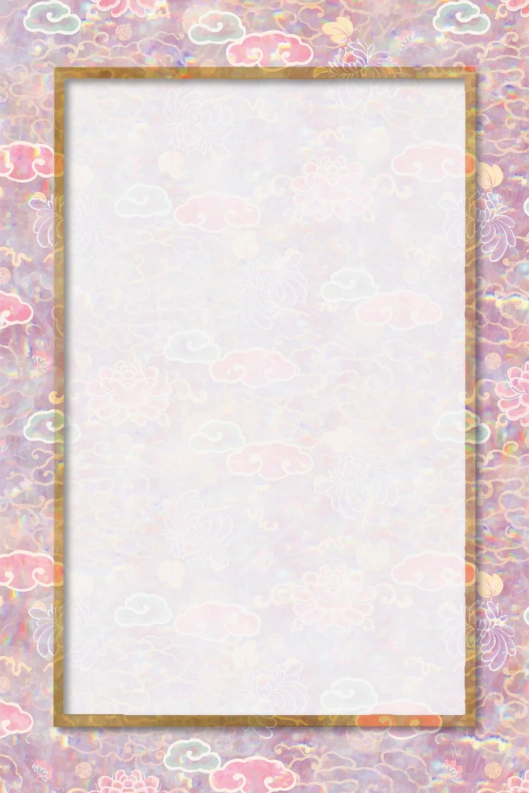 Free Vector vector holographic floral frame remix from artwork by william morris