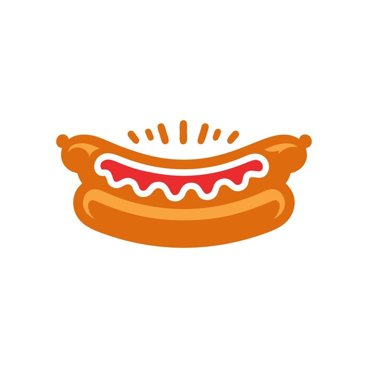 無料Vector ベクトルホットドッグのイラストデザイン