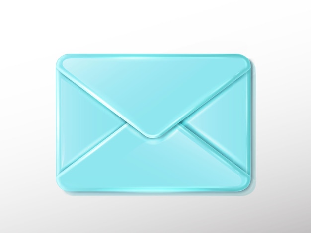 vector icon Blue envelope Isolated on background