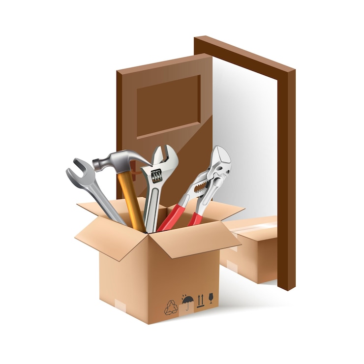 Free Vector vector icon of delivery to the door and assembly
