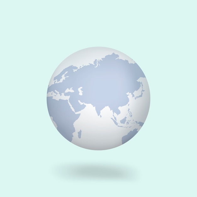 Vector icon of globe