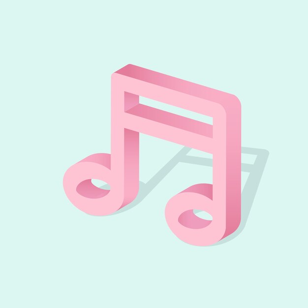 Vector icon of music note