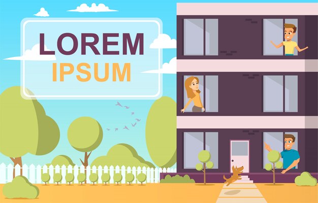 Векторная иллюстрация Мультфильм Счастливая семья Концепция