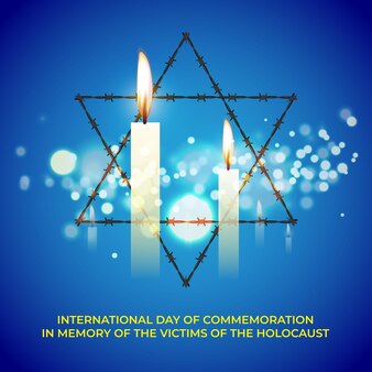 Векторная иллюстрация к международному дню памяти жертв холокоста