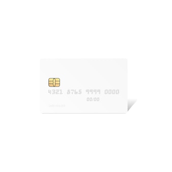 Vector illustration of mockup white credit card isolated on light background. vector illustration.