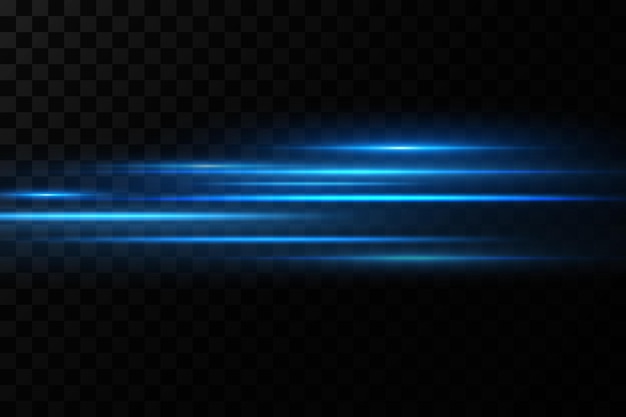 푸른 색 조명 효과의 벡터 일러스트 레이 션 빛의 추상 레이저 광선
