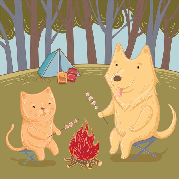 動物は本のイラストを読みます 漫画の動物園やペットの学生や生徒の読書と学校で勉強して 白の学校で勉強して動物愛好家の本のキャラクターコレクション プレミアムベクター