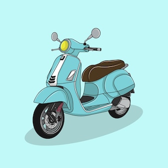 Векторная иллюстрация цветного мотоцикла