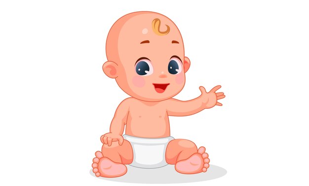 別の表現でかわいい赤ちゃんのベクトルイラスト プレミアムベクター