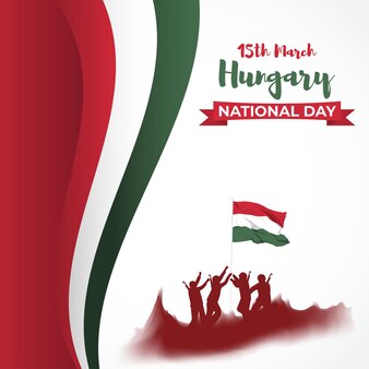 幸せな​ハンガリー​建国​記念日​の​ベクトル​イラスト