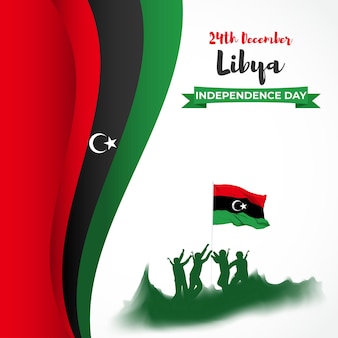 幸せな​リビア​独立​記念日​の​ベクトル図