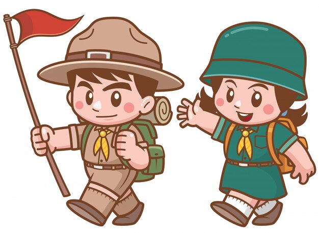 Cartoon Scout Scarf : The best selection of royalty free scout scarf