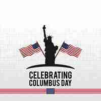 Free vector vector illustration text columbus day on abstract background.