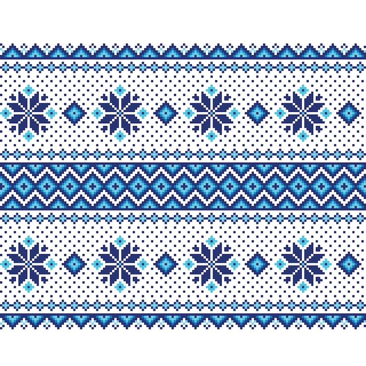 Free Vector vector illustration of ukrainian folk seamless pattern ornament. ethnic ornament. border element. traditional ukrainian, belarusian folk art knitted embroidery pattern - vyshyvanka