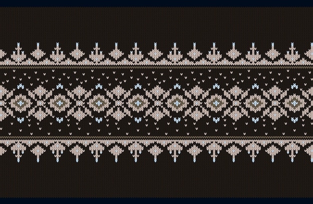 Free vector vector illustration of ukrainian folk seamless pattern ornament ethnic ornament border element traditional ukrainian belarusian folk art knitted embroidery pattern vyshyvanka