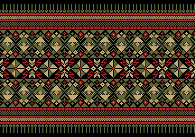 Vector illustration of Ukrainian folk seamless pattern ornament