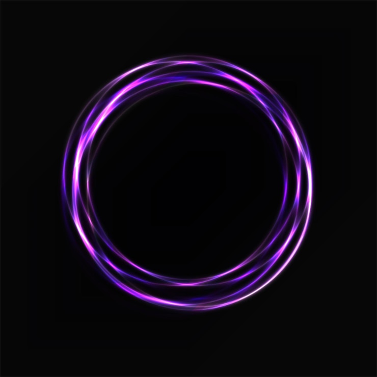 Free Vector vector illustration violet portal flair round circle glow in the dark