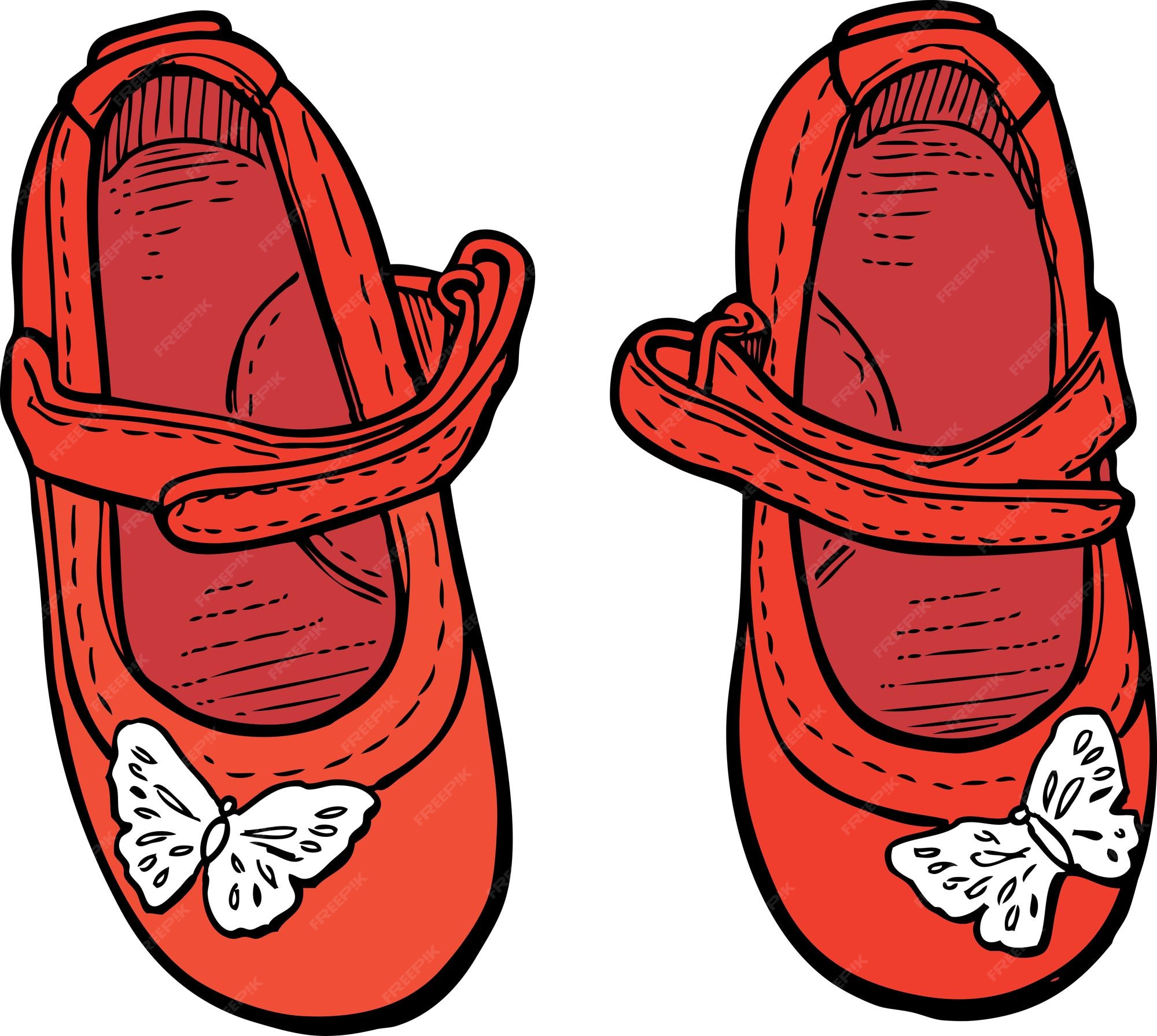 Premium Vector Vector image of red shoes for little girl