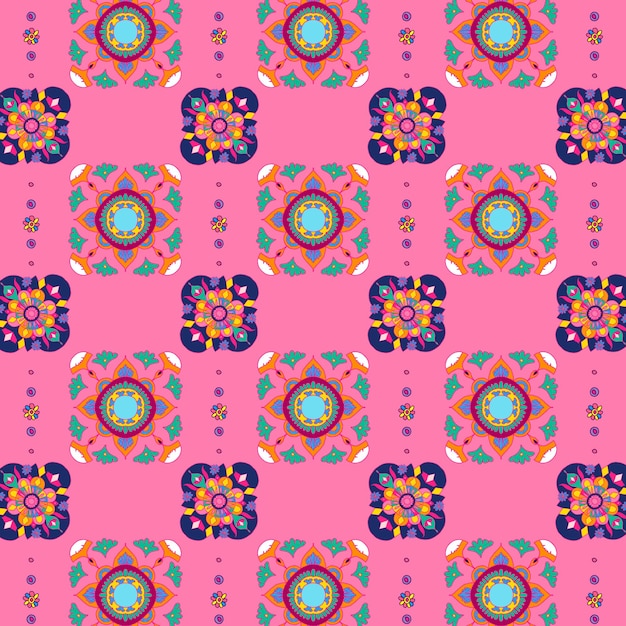 Free vector vector indian mandala vector pattern background