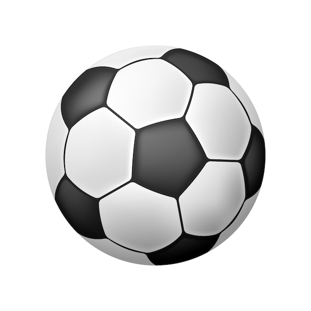 흰색 위에 벡터 격리 된 현실적인 축구 공