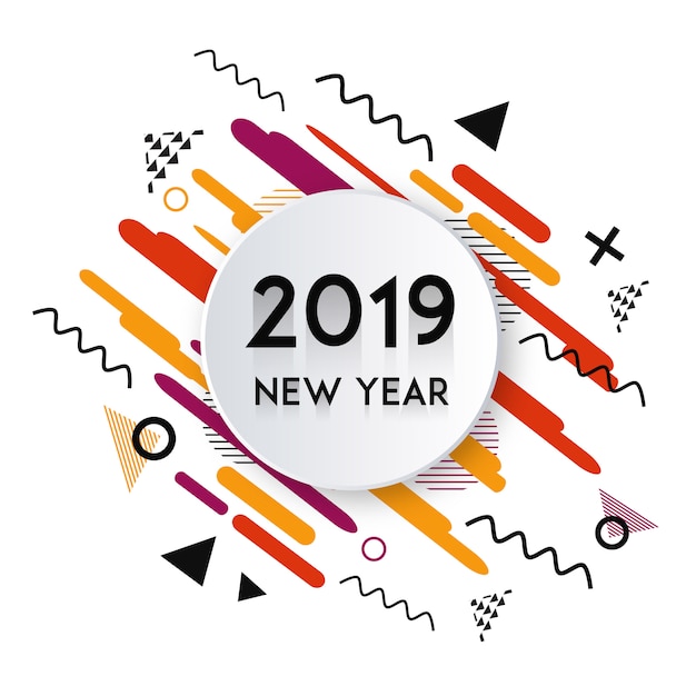 Download Free Vector Memphis 2019 New Year Design Free Vector Use our free logo maker to create a logo and build your brand. Put your logo on business cards, promotional products, or your website for brand visibility.