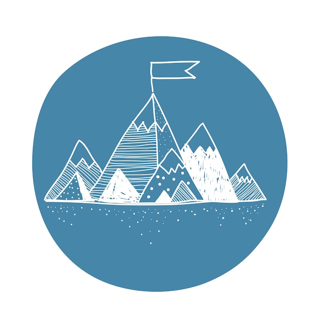 Vector of mountain