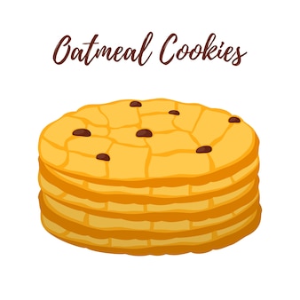 Vector oatmeal cookies