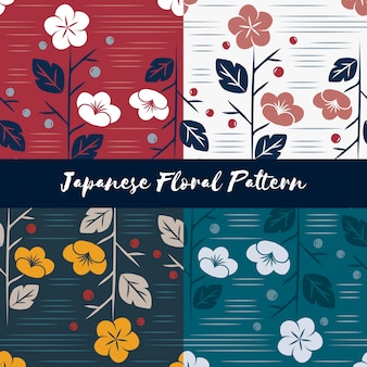 원활한 일본식 꽃 패턴의 벡터
