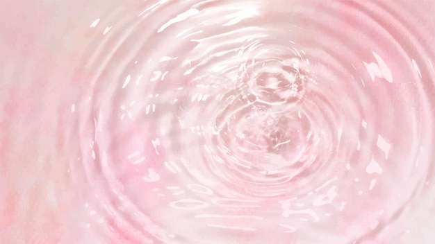 Vector pink water drop circle ripple background