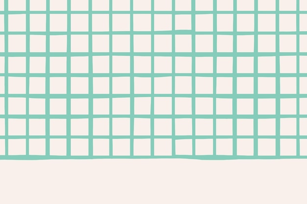 Free vector vector plain green grid pattern on beige wallpaper