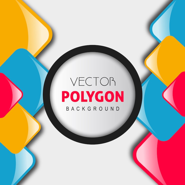 मुफ़्त वेक्टर vector polygon background