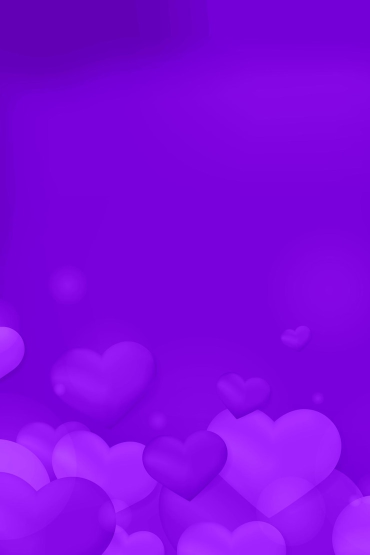 मुफ़्त वेक्टर vector purple heart bubble bokeh pattern background