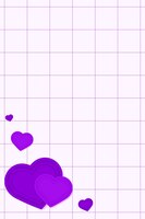 Free vector vector purple heart corner border grid pattern background