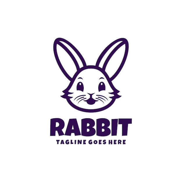 Free vector vector rabbit simple mascot logo design