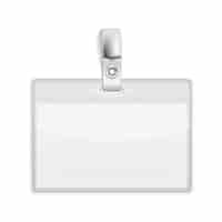 Free vector vector realistic card name or id holder isolated on white