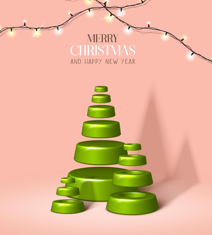 Free Vector vector realistic christmas and new year background banner flyer greeting card postcard vertical