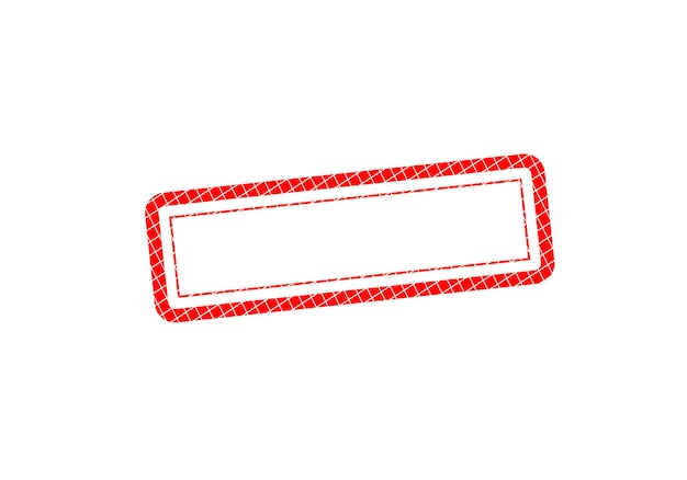 Vector rectangular stamp without text. red stamp. grunge rubber texture stamp. color can be easily changes.